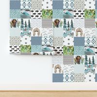 21" Boys Boho Buffalo Cheater Quilt