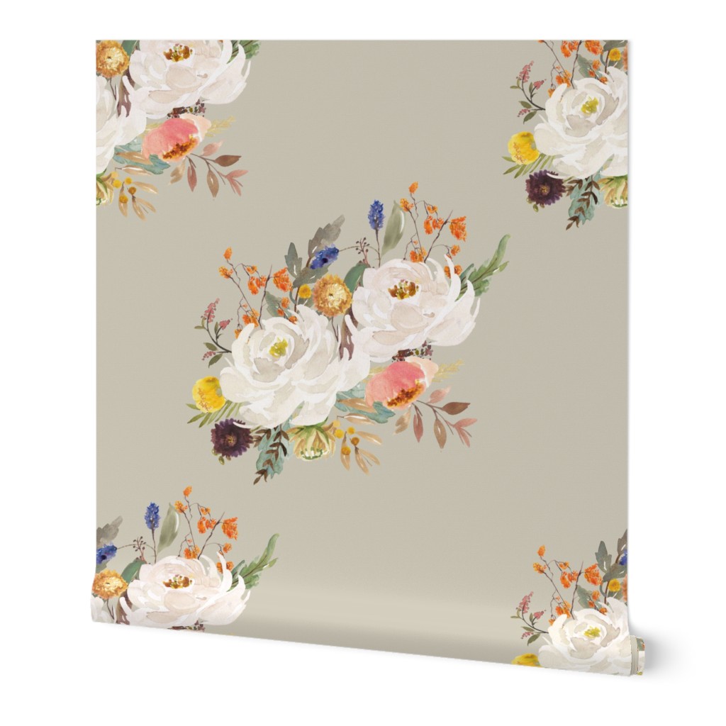 4" Sienna Florals - Latte