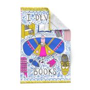 I Devour Books Pun Tea Towel