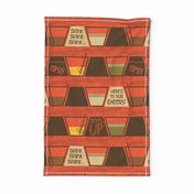 Retro Bar Cart ~ Lowball drinks ~ Tea towel