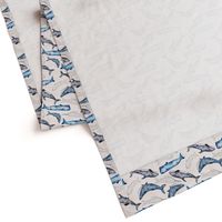 Watercolor Whale Pattern