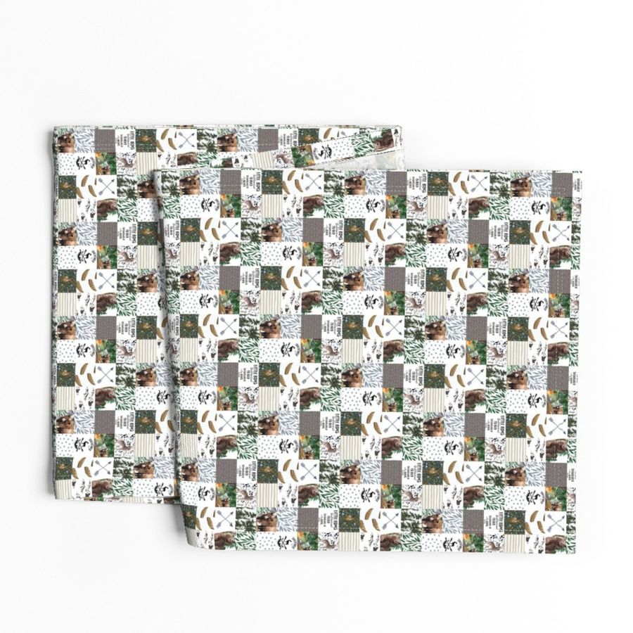 4" Boys Wilderness Wholecloth Cheater Quilt