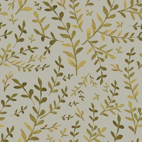 8" Autumn Harvest Leaves - Taupe