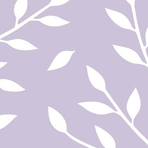 lilac white leafy branches - large