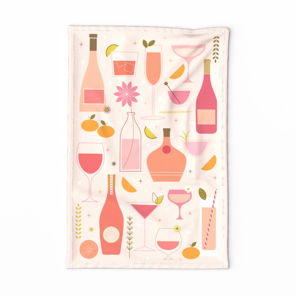 Rosé All Day - Tea Towel