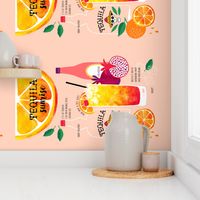 Tequila Sunrise Cocktail recipe tea towel