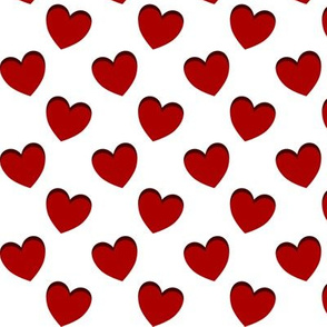 dancing red hearts pattern