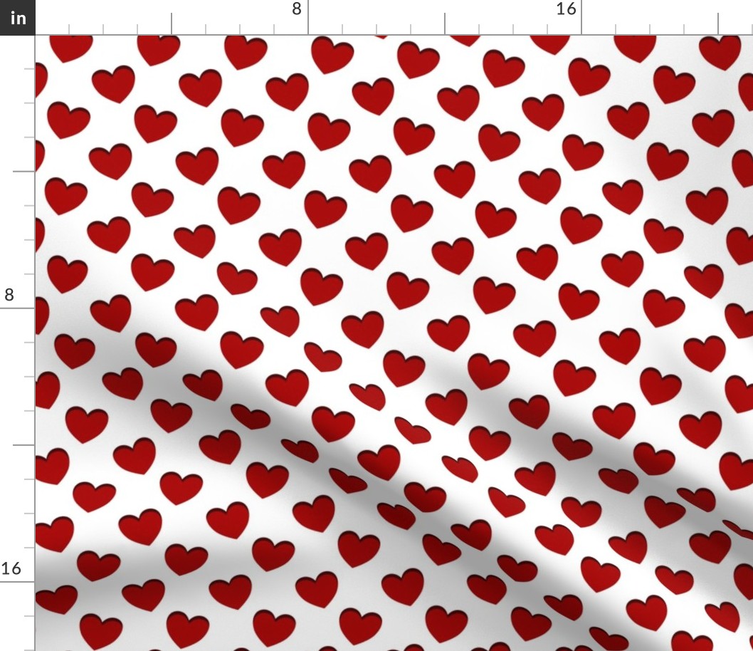 dancing red hearts pattern