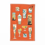 retro bar tea towel