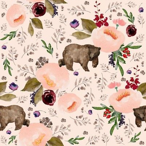 8" Floral Trail Bear - Sorbet