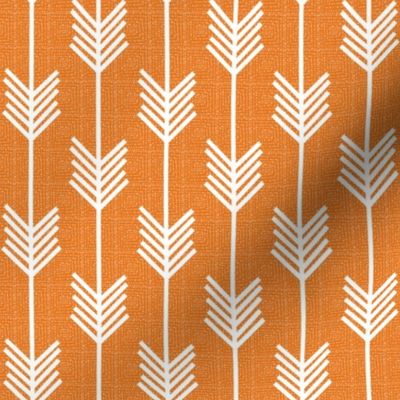 Arrow Stripe - Russet Orange textured