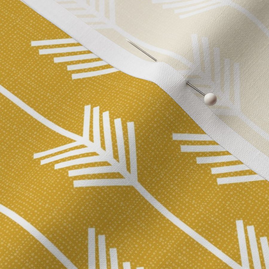 Arrow Stripe - Mustard textured