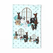 Tea Towel - Puppy Friends - Wall Hanging