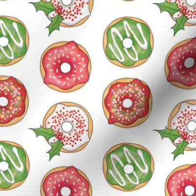 Christmas Donuts Red and Green - 2 inch