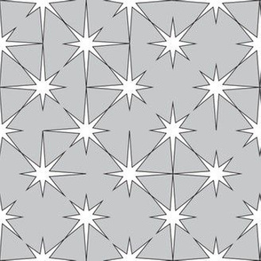 starburst white and black on grey