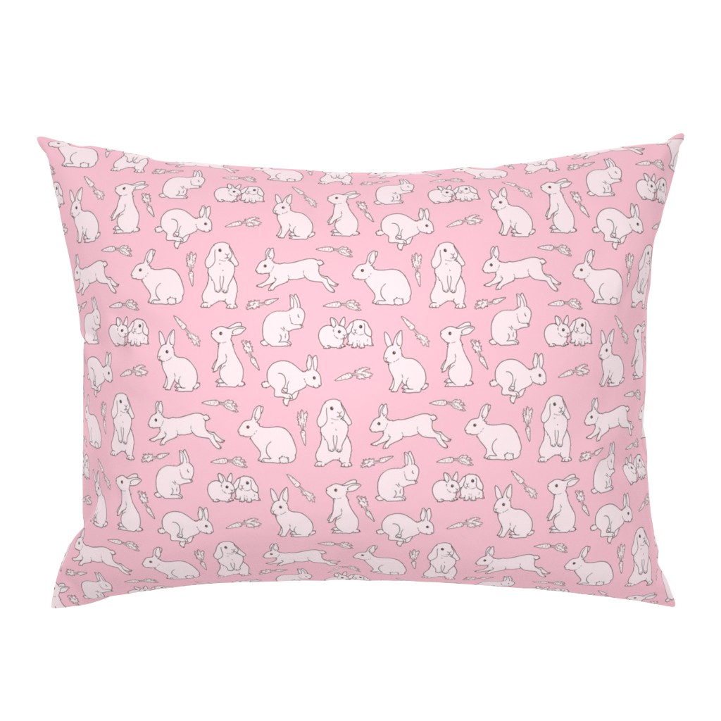 Rabbits Monochrome pink