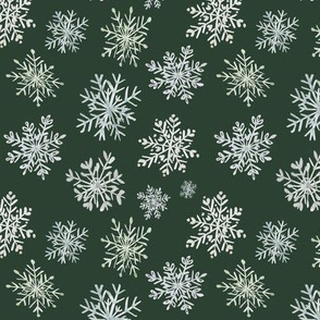 Lace Snowflakes // Hunter Green