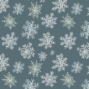 Lace Snowflakes // Teal Blue