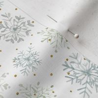 Christmas Lace Snowflakes / Gold Dots