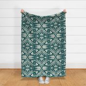 Lenox - Damask Dark Teal Jumbo Scale