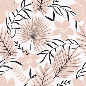 Pink Exotic Leaves / Tropic Collection