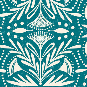 Lenox - Damask Teal Jumbo Scale