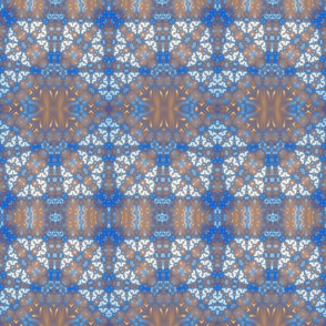 White Blue Brown Fractal Stripes