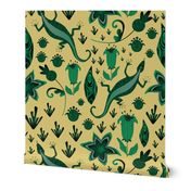 Malachite Pattern On Yellow