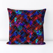 Red blue abstract modern youth pattern 