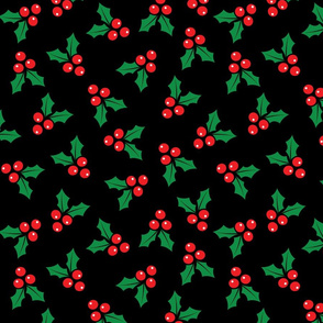 Holly Jolly Christmas Black