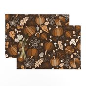 Fall Fruits on Chocolate Brown