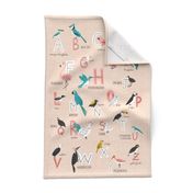 Bird Alphabet Tea towel