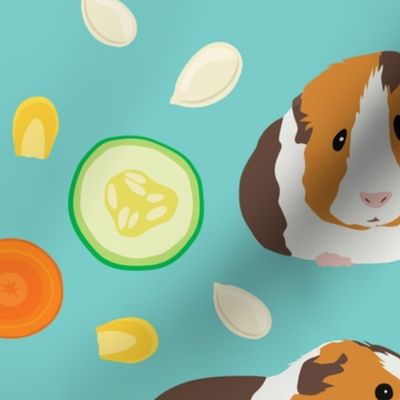 Guinea pig with food pattern