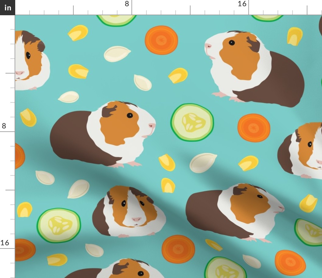 Guinea pig with food pattern