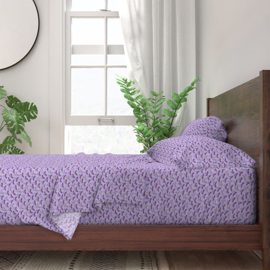 Modern Lavender Purple Flower Print