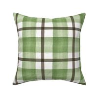 Green and brown plaid