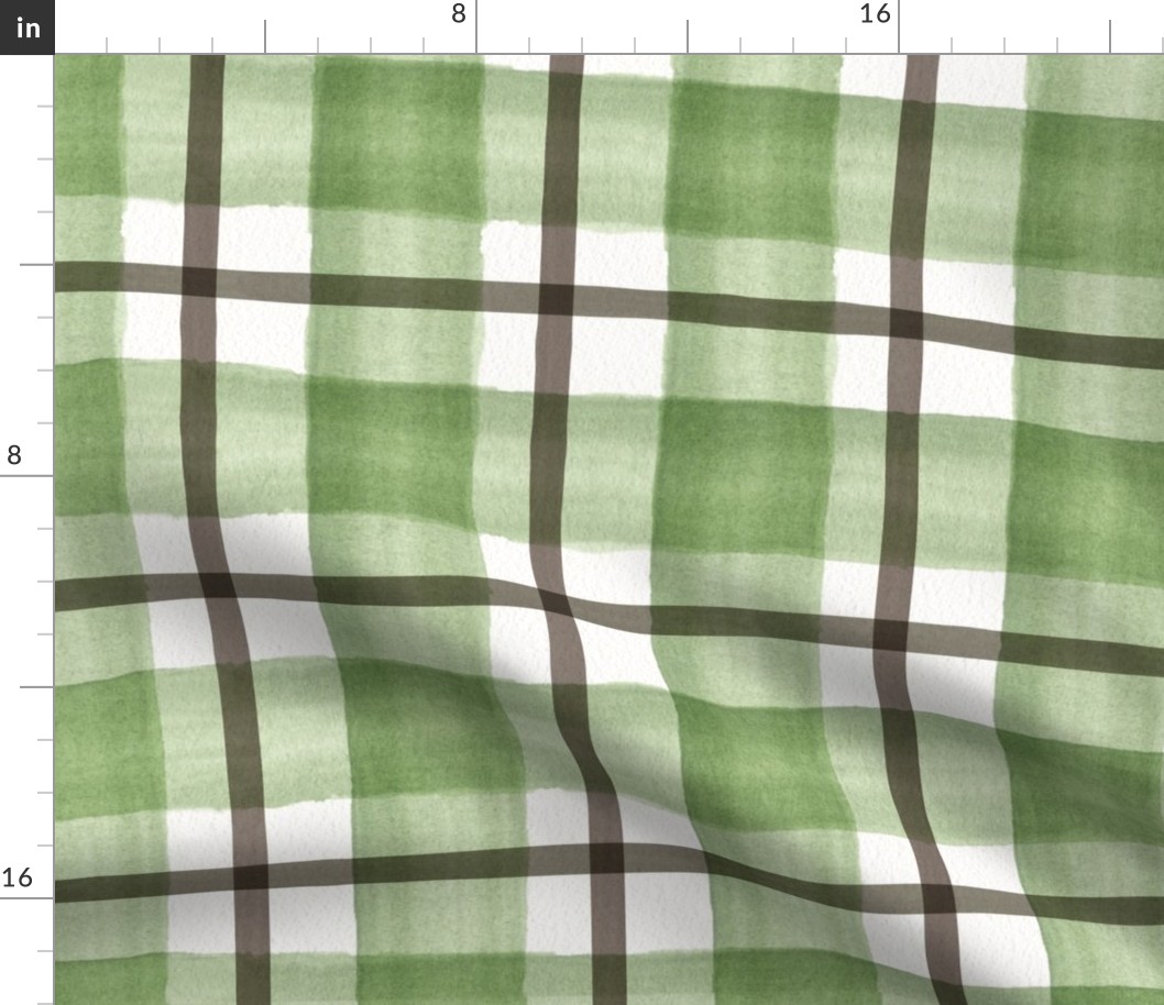 Green and brown plaid