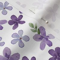 Simple Watercolor Violets