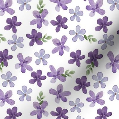 Simple Watercolor Violets