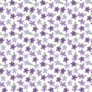 Simple Watercolor Violets
