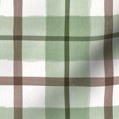 green and brown plaid pattern