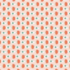 MICRO print pumpkin spice latte fabric - peach