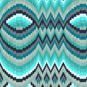 Mint Bargello Mirrored Egg and Dart
