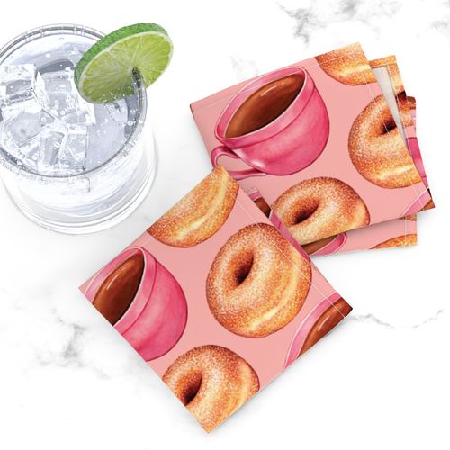 Coffee & Sugar Donuts - Pink