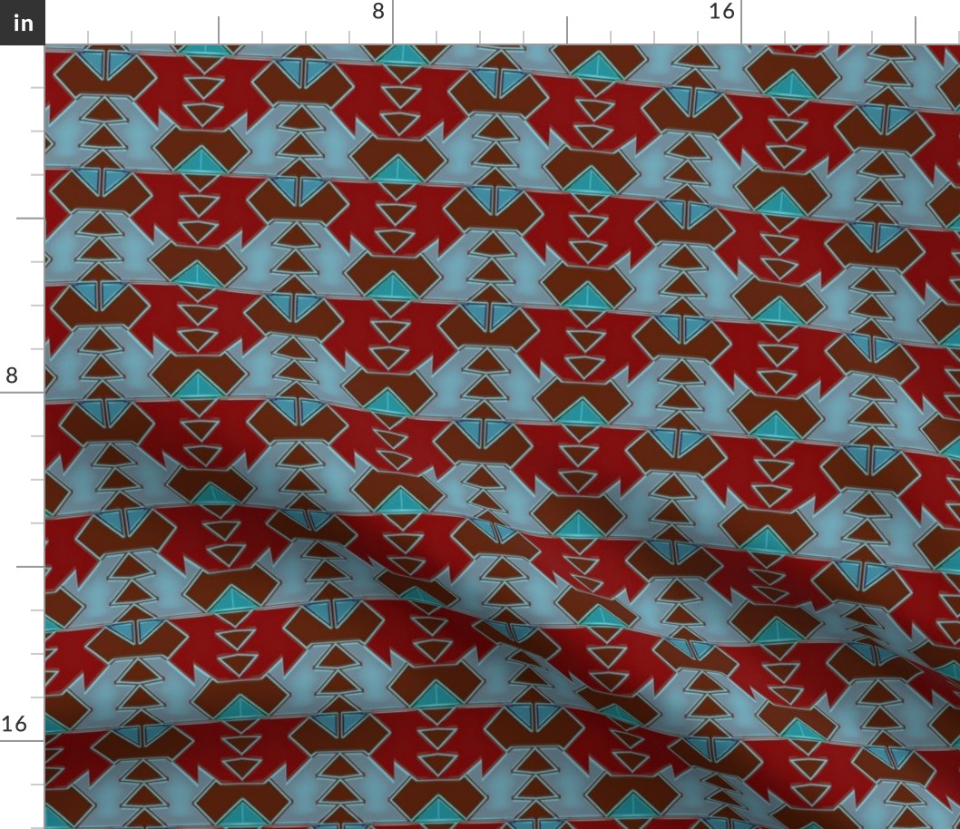 Navajo Geometric, Cranberry