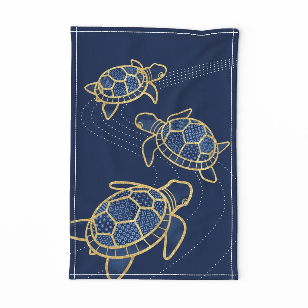 Three Turtles Tea Towel