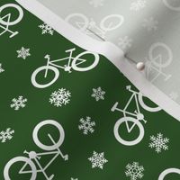 fat tire bikes - white on pine - winter sports