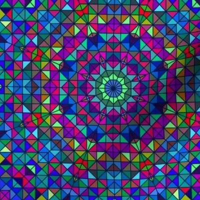 Stained Glass Window Mosaic Tile Neon