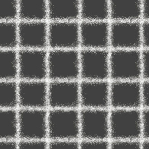 speckled plaid white on gray graphite charcoal