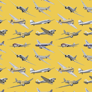 Douglas Dakota DC3 - Yellow Background